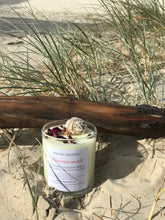 Load image into Gallery viewer, Hine Raumati (Summer Woman Rising) Desert Rose Selenite Soy Crystal candle

