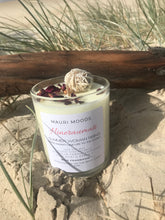 Load image into Gallery viewer, Hine Raumati (Summer Woman Rising) Desert Rose Selenite Soy Crystal candle
